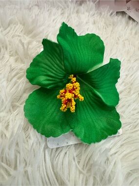 Green Floral Hair Clip - Brand: